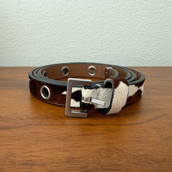 ALL SAINTS Kristin Animal-print Belt In White - Picture 1 of 3